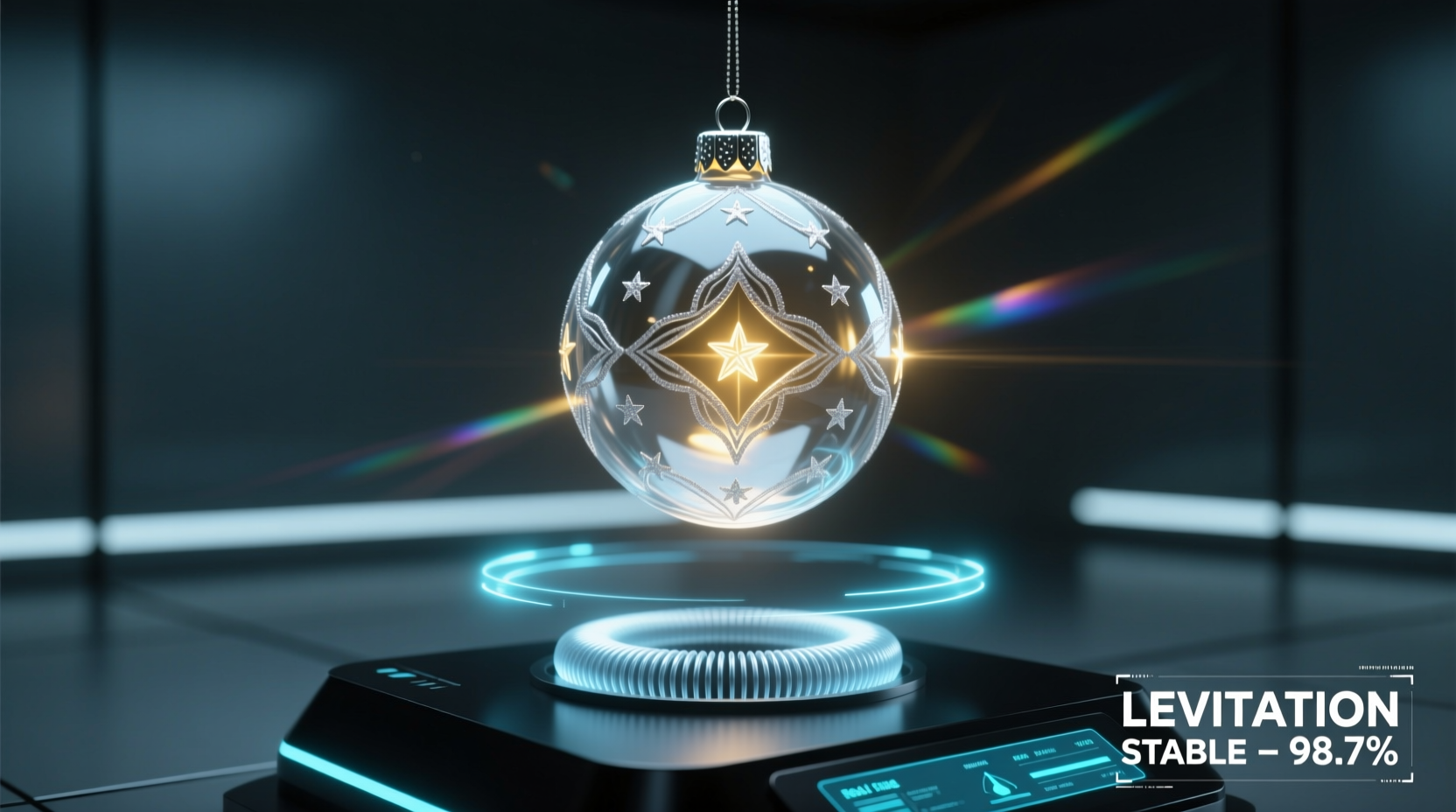 how to make a floating illusion of a levitating christmas ornament using tech