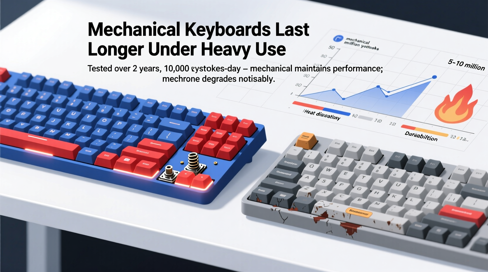 budget mechanical keyboards vs membrane which lasts longer under heavy use
