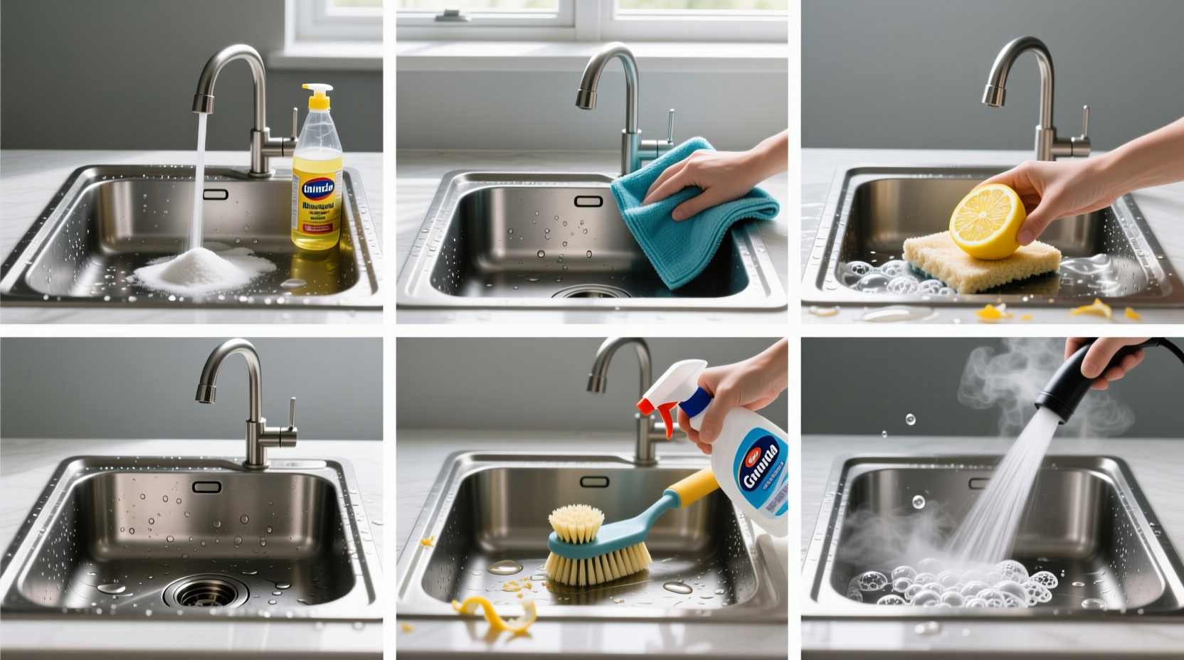6 ways to clean and polish a sink