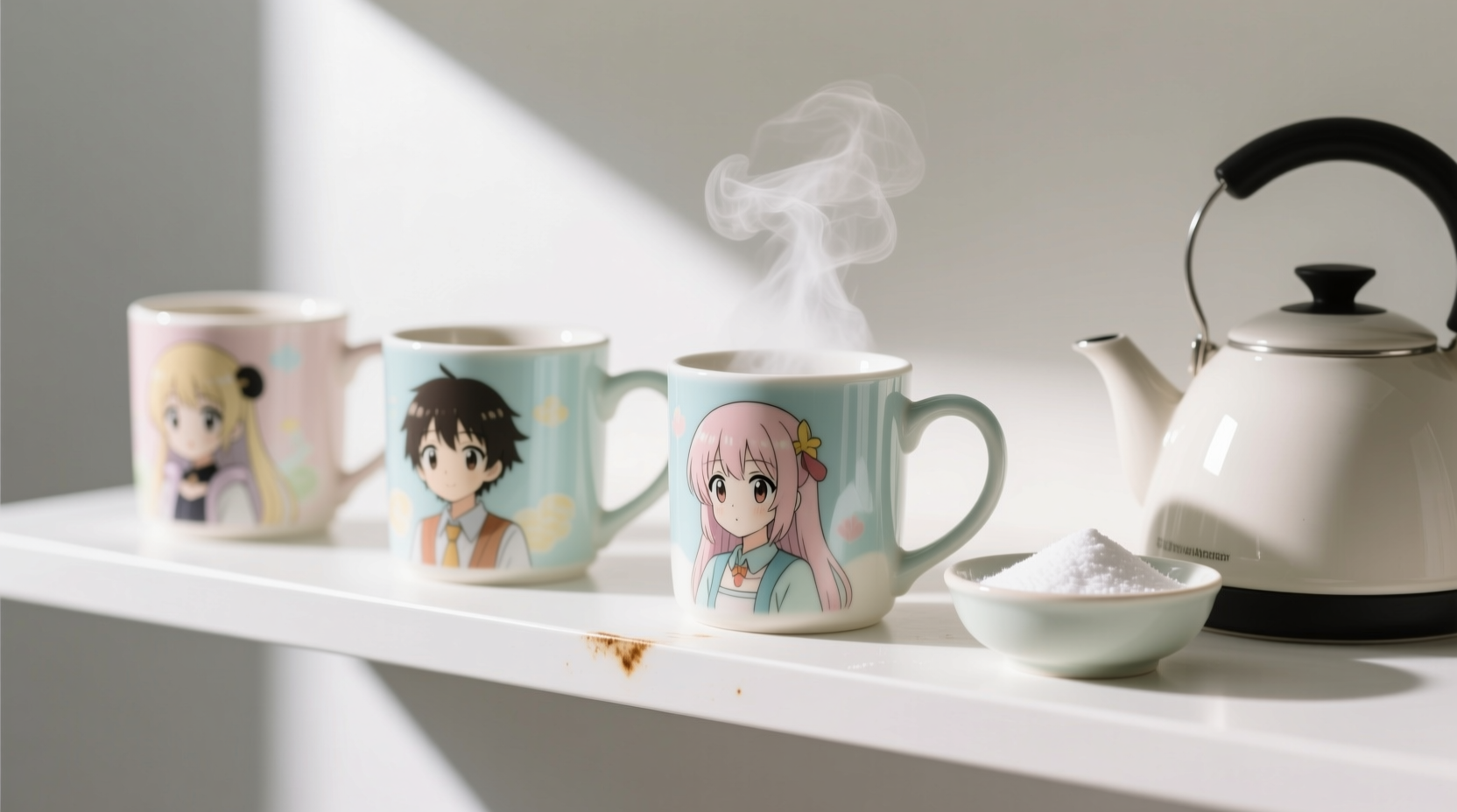 eco friendly cleaning tips for tea stained anime mugs