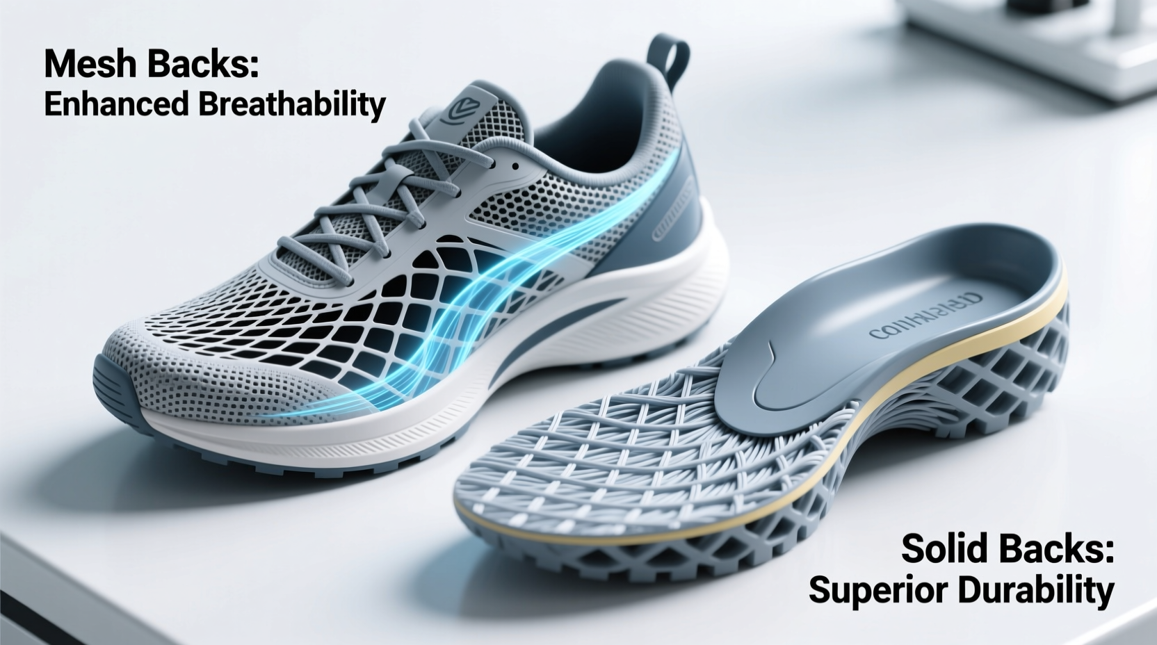 are mesh backs on running shoes better for breathability or durability