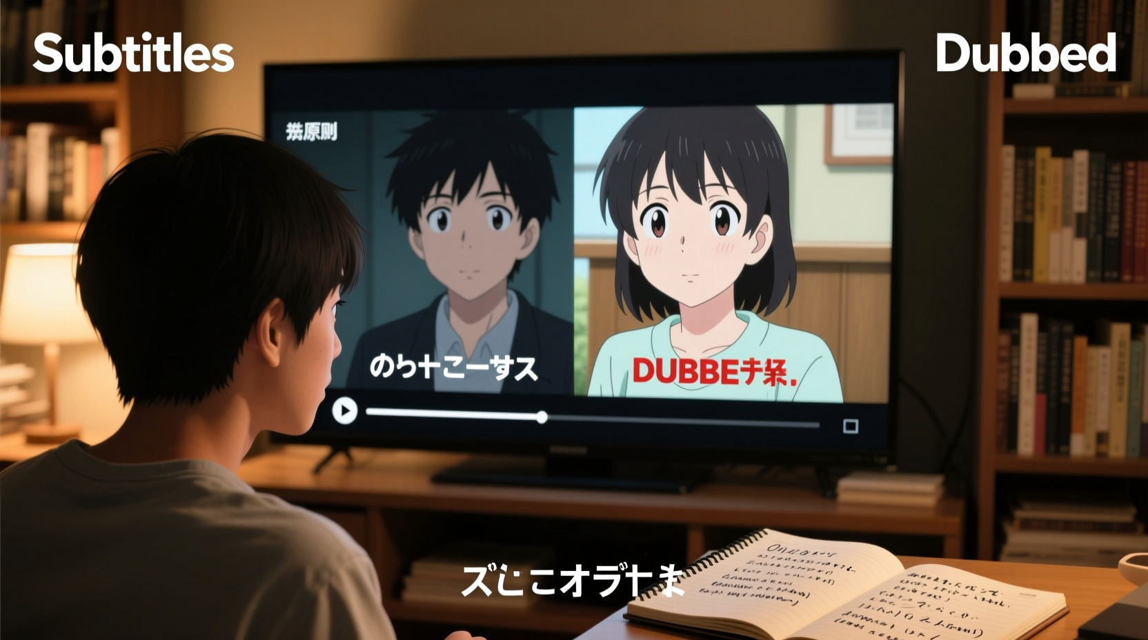 is watching anime with subtitles better than dub for language learning