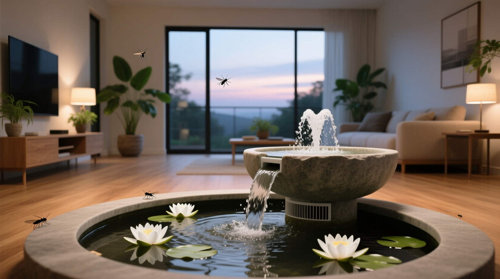 do indoor fountains attract bugs or just add soothing background noise