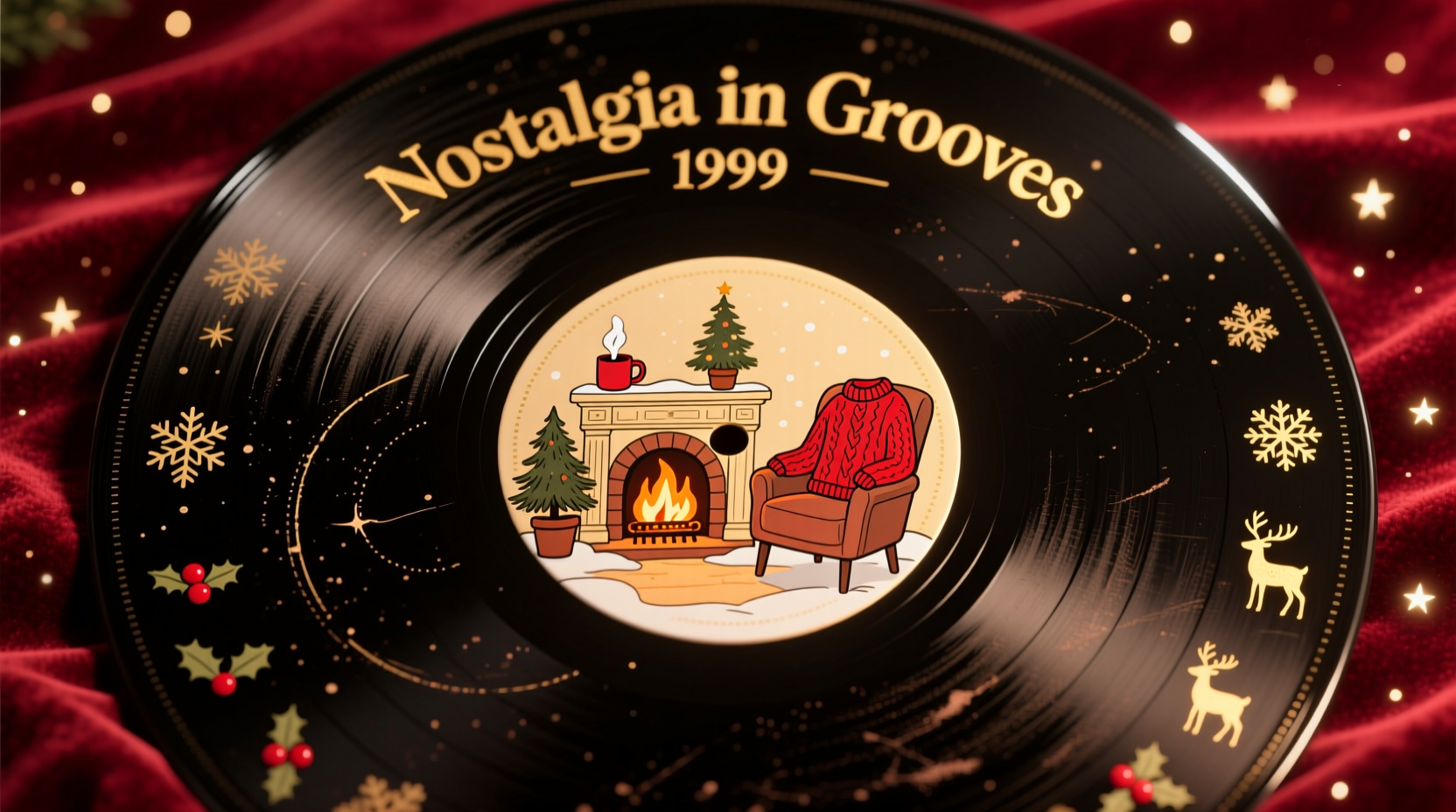 a very 1999 christmas vinyl record