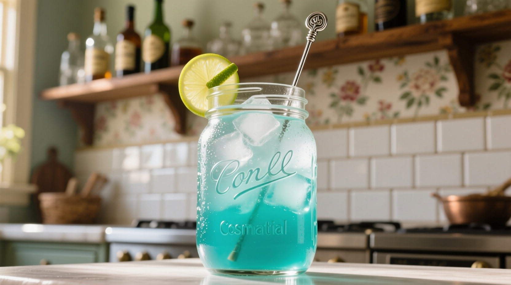 use a large mason jar to make a contessa sized cosmo