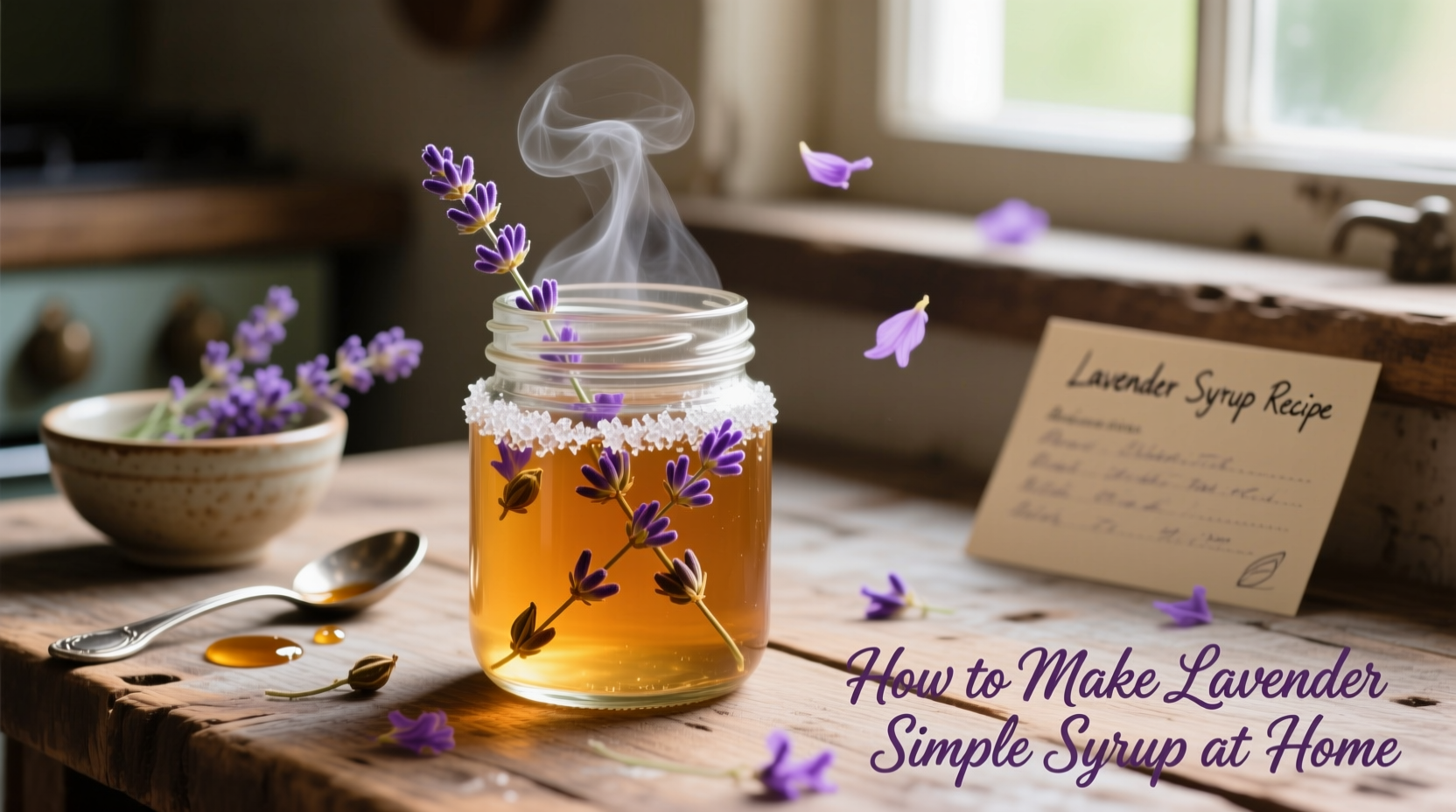 5-Minute Lavender Simple Syrup | TheHomeSprouts