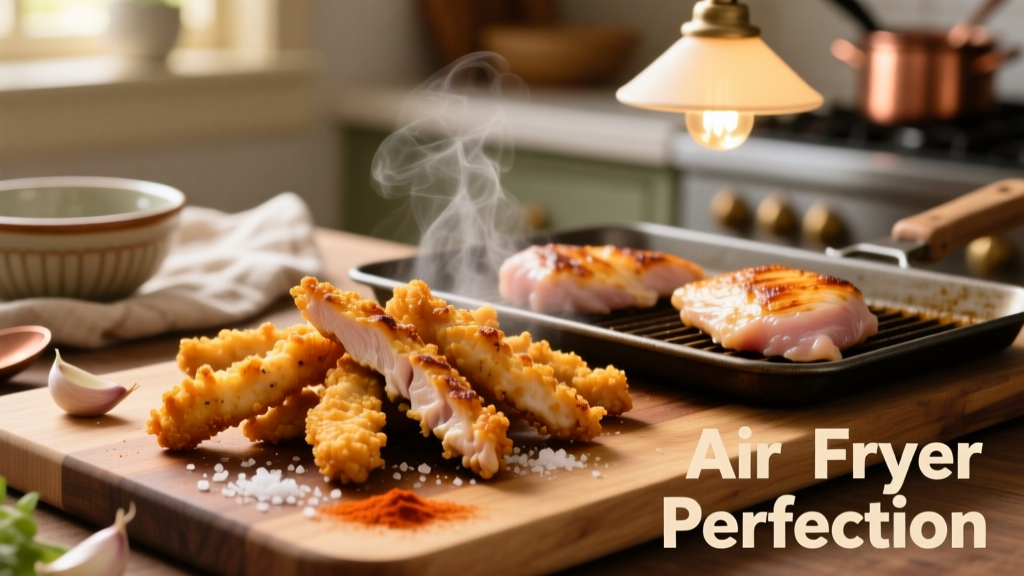 Air Fryer Fried Chicken Breast Strips (Crispy & Juicy!)