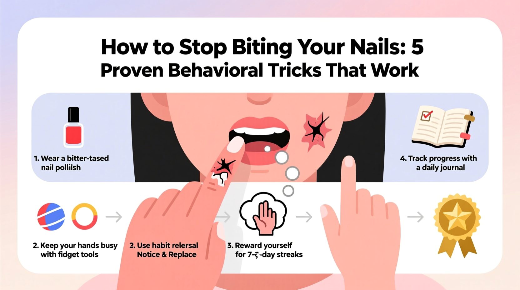 how to stop biting your nails with behavioral tricks that work
