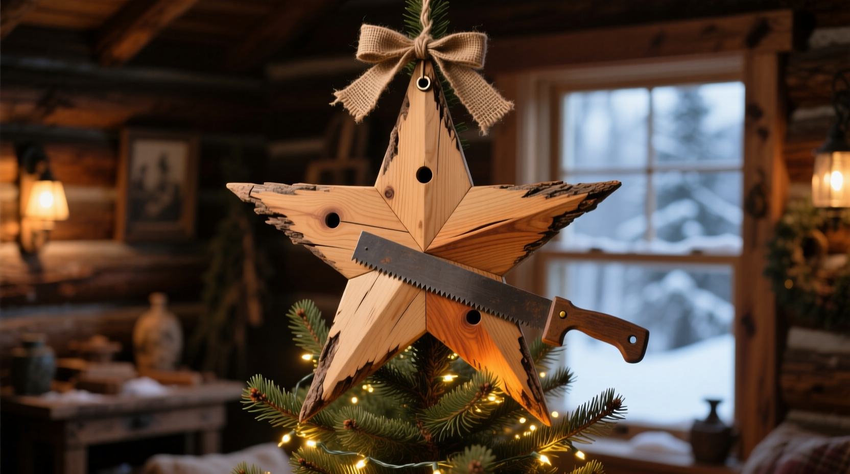 how to make a rustic wooden star tree topper with basic tools