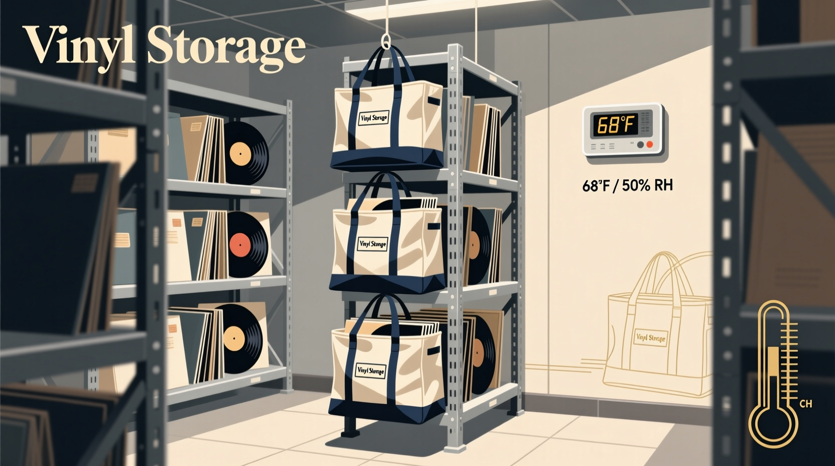 vinyl record tote bag storage tips