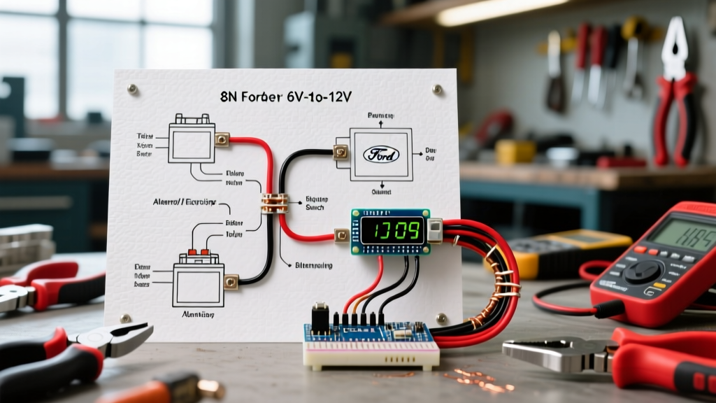 12 Volt Wiring Diagram for 8N Ford Tractor: 6V to 12V Conversion