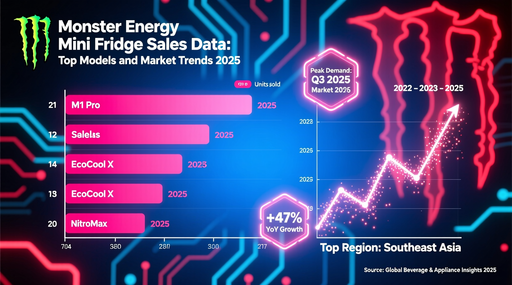 Monster Energy Mini Fridge Sales Data: Top Models and Market Trends 2025