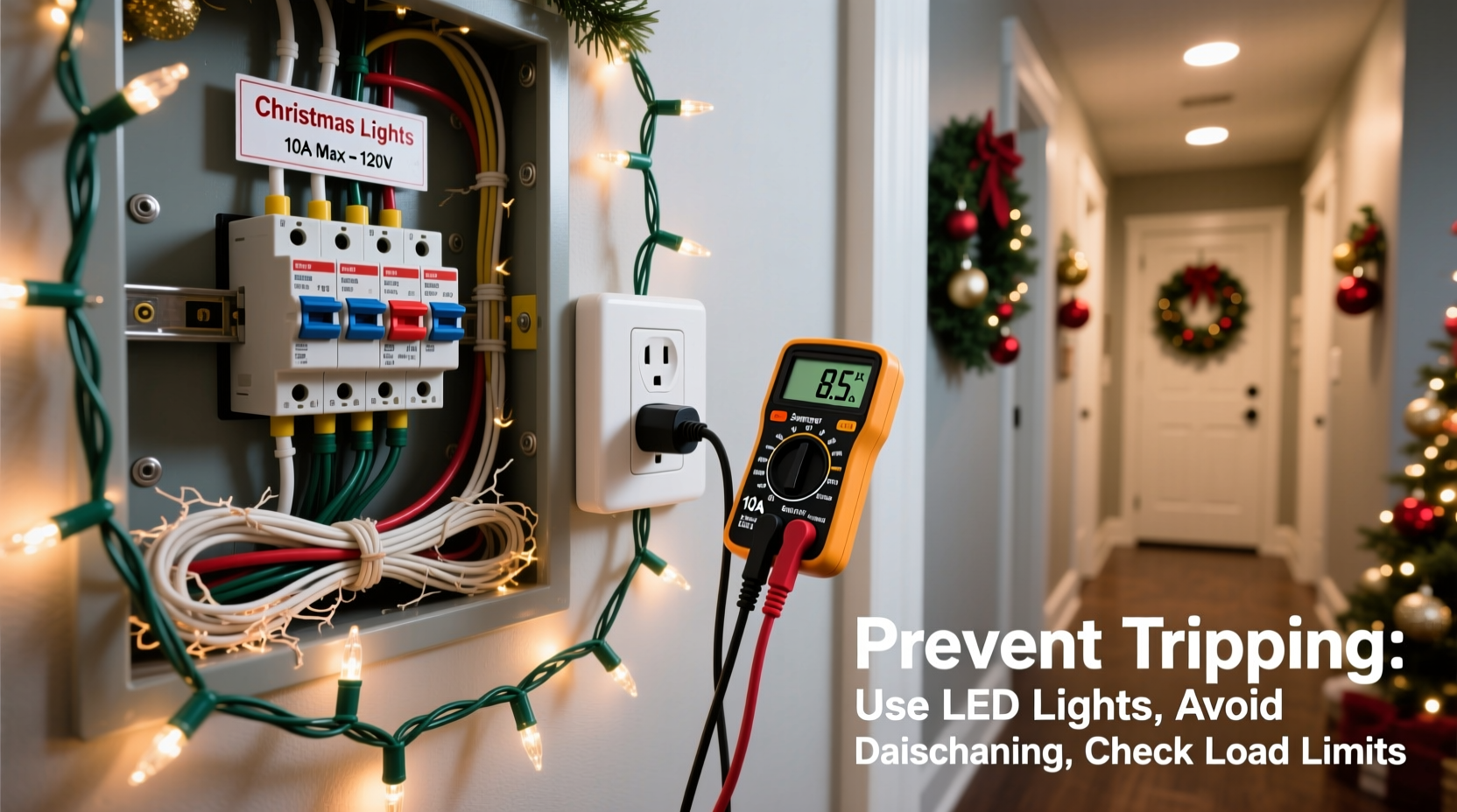 how to prevent christmas light outlets from tripping circuit breakers