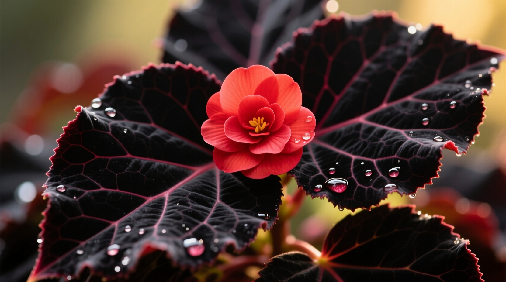 black rex begonia