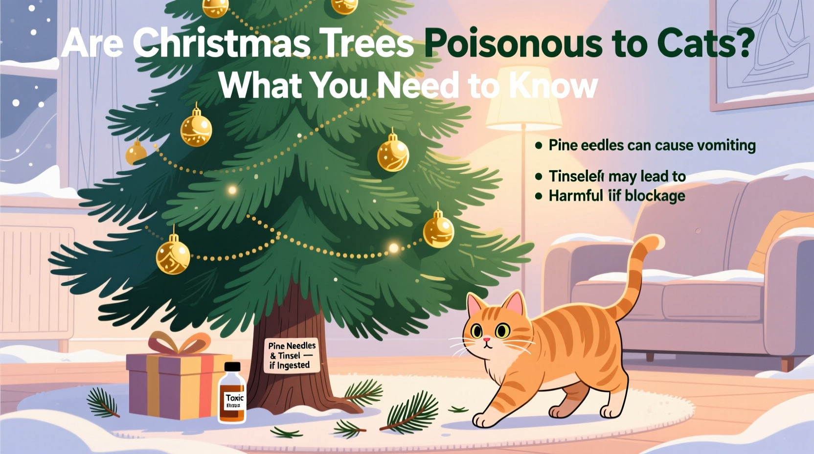are christmas trees poisonous to cats