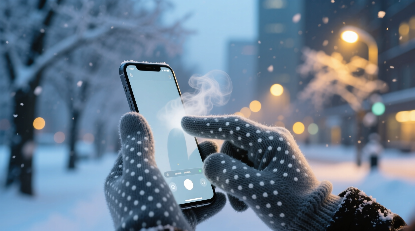 use your touchscreen in the cold with dots gloves