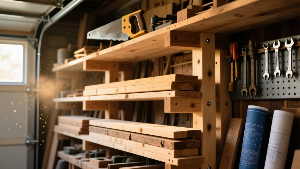 DIY Lumber Rack for Garage Storage