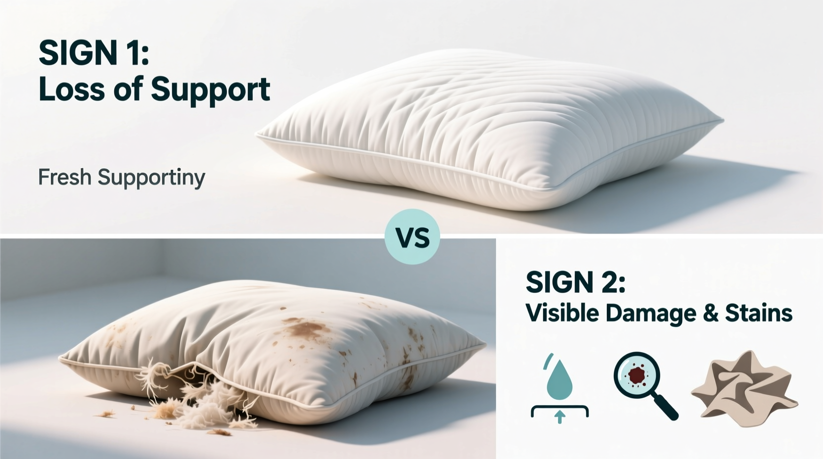 how to tell if your pillow is too old and needs replacing