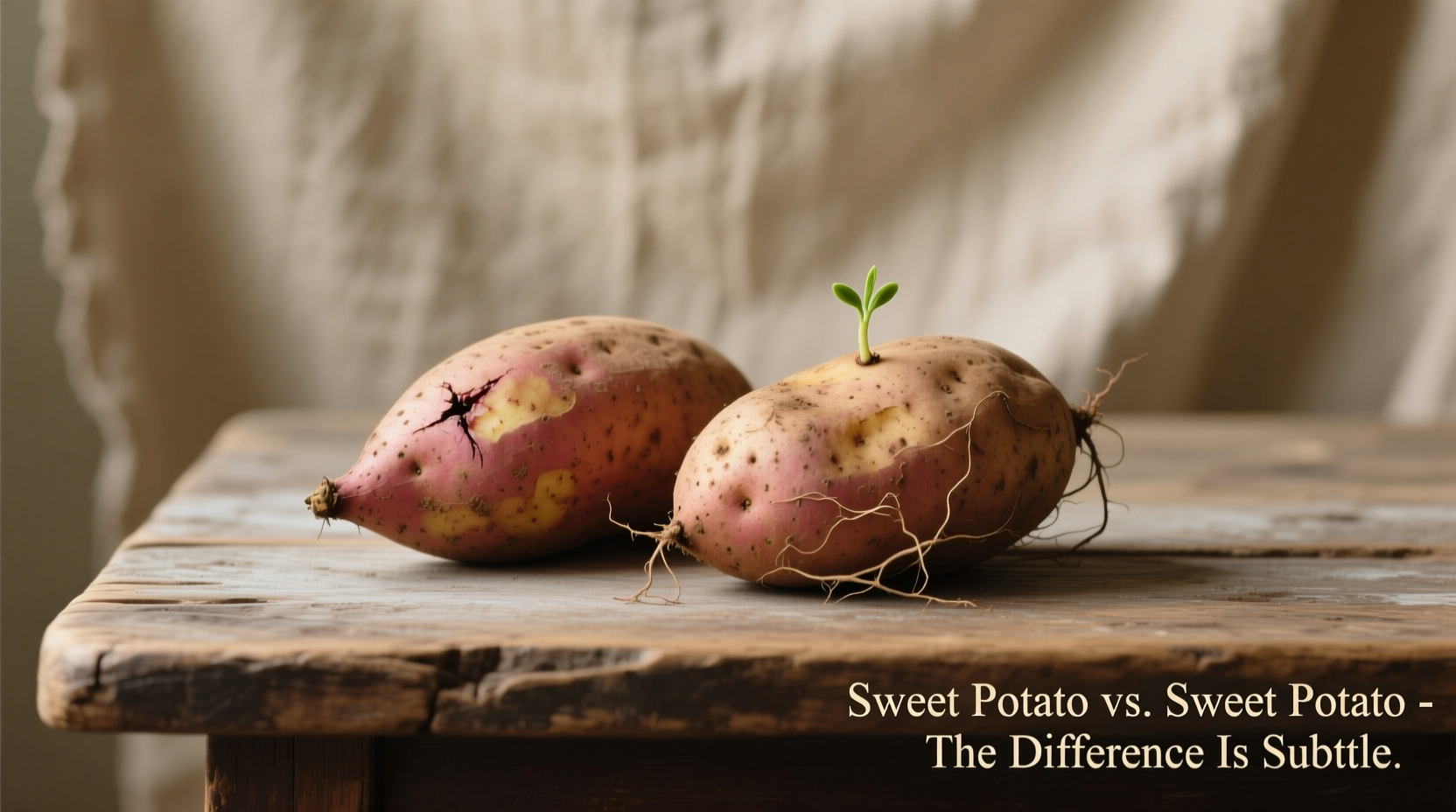 sweet potato compared to itself clarifying the confusion