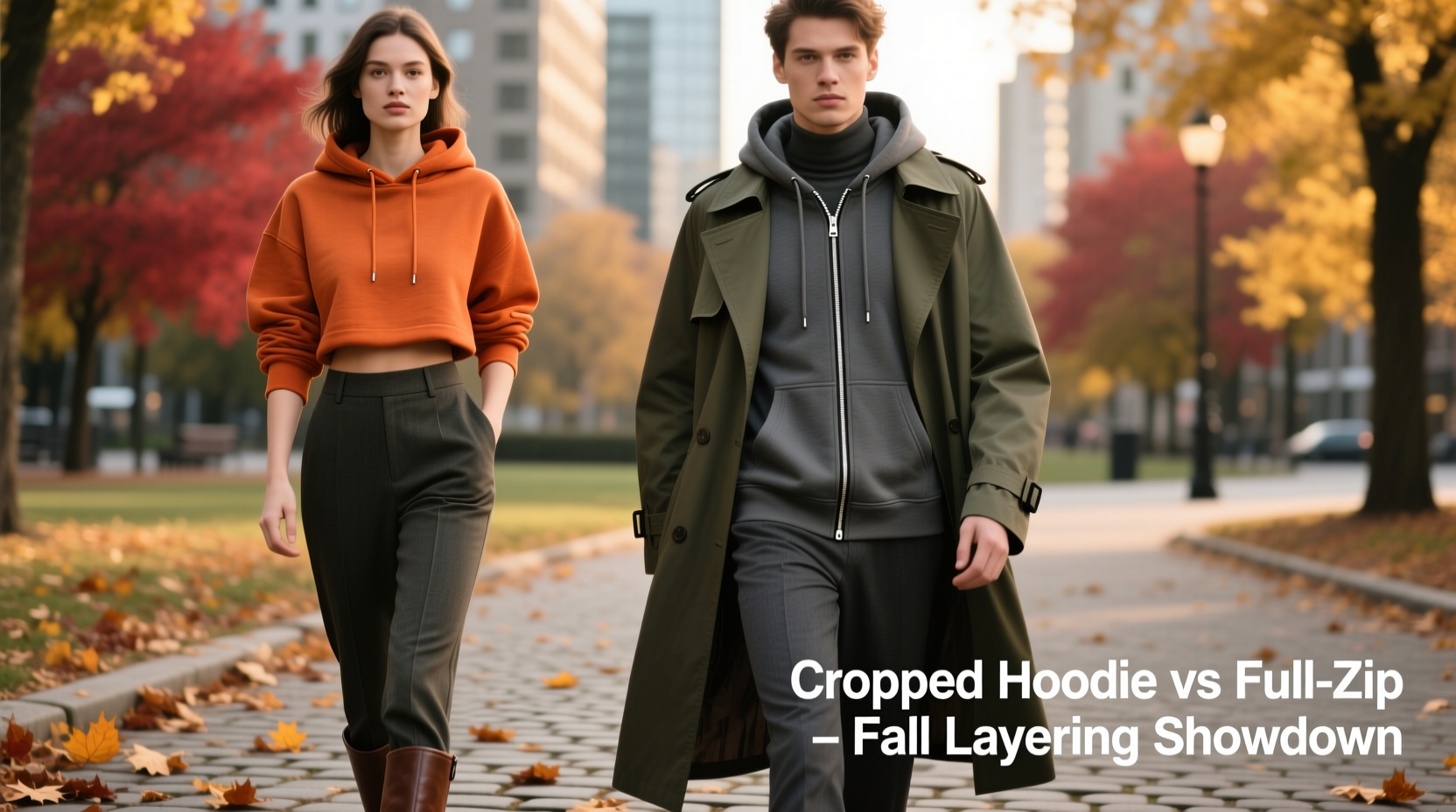 cropped hoodie vs full zip which style works best for layering in fall