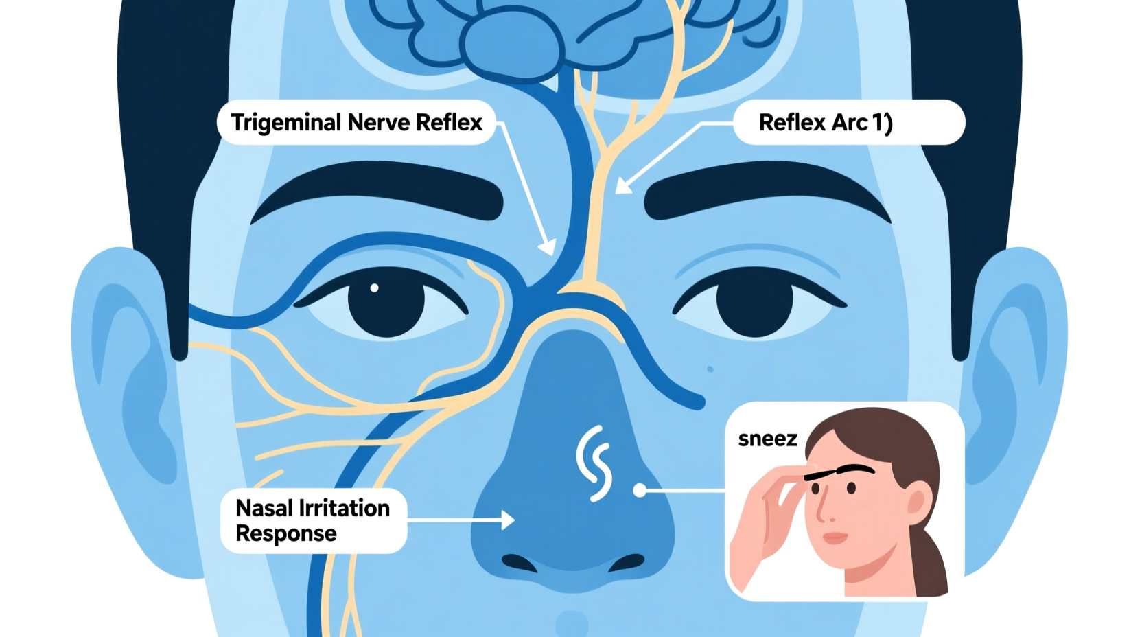 why do some people sneeze when they pluck eyebrows nerve reaction explained
