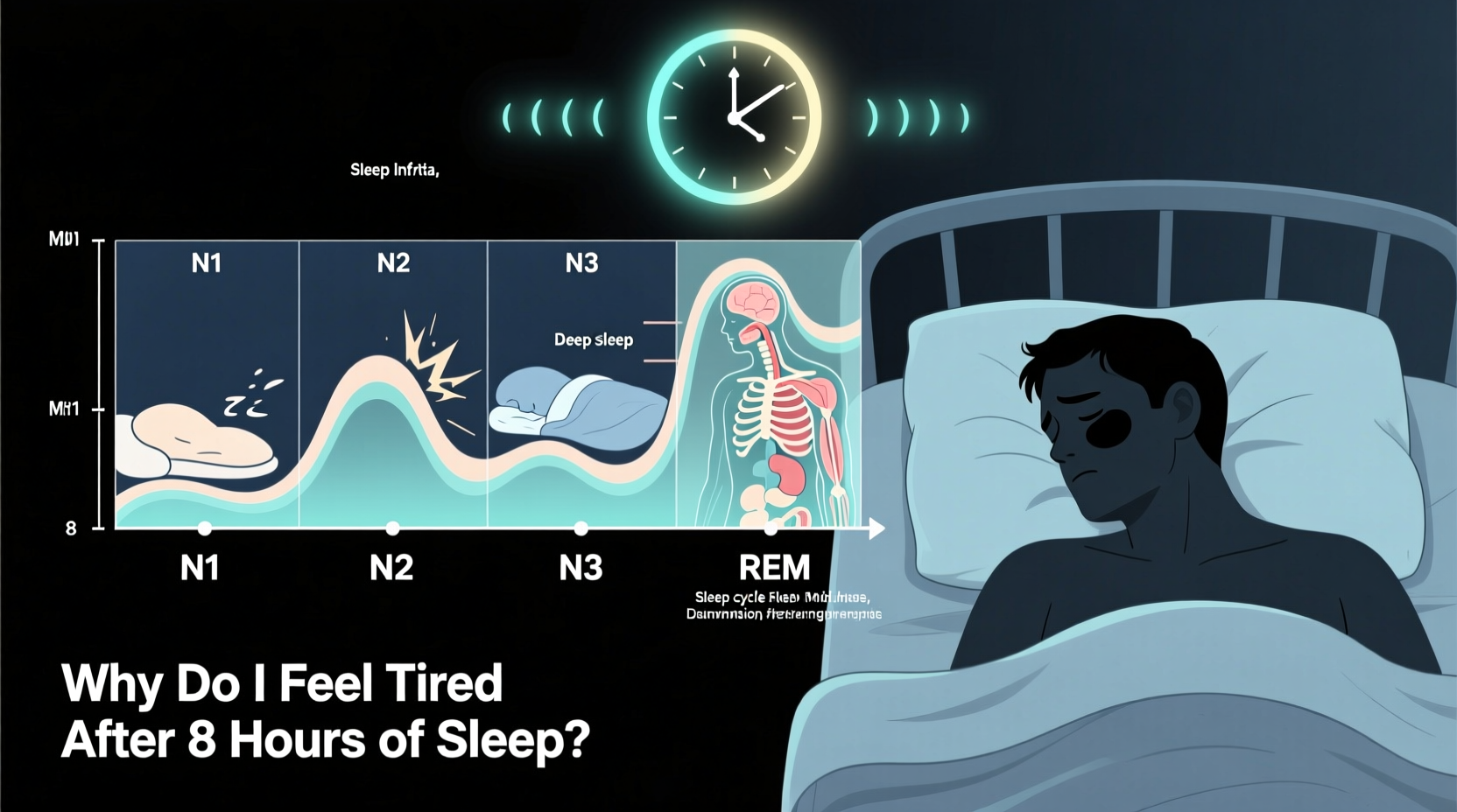 why do i feel tired after sleeping eight hours possible sleep cycle issues