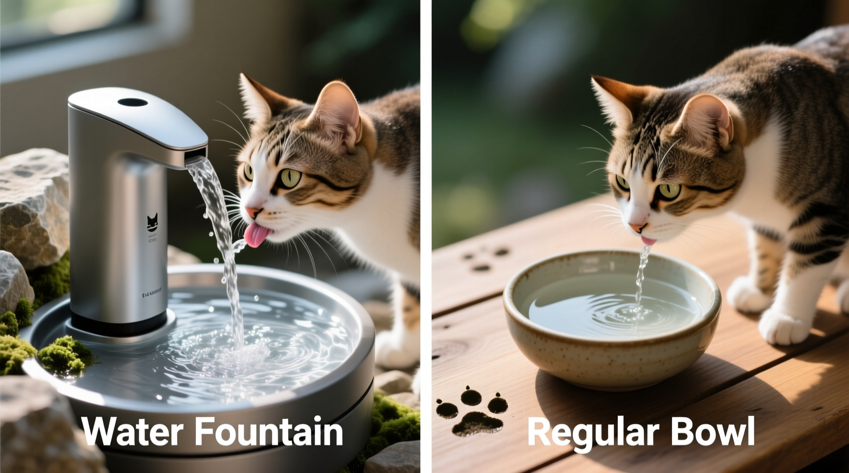 cat water fountain vs regular bowl is hydration really improved with fountains