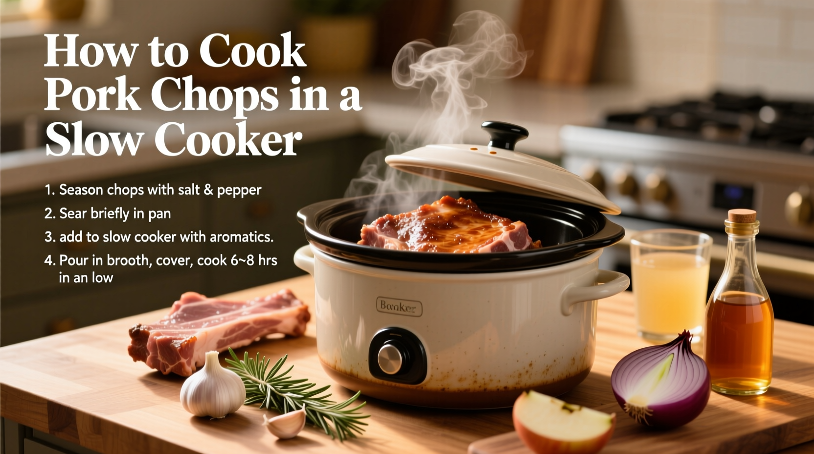 how to cook pork chops slow cooker