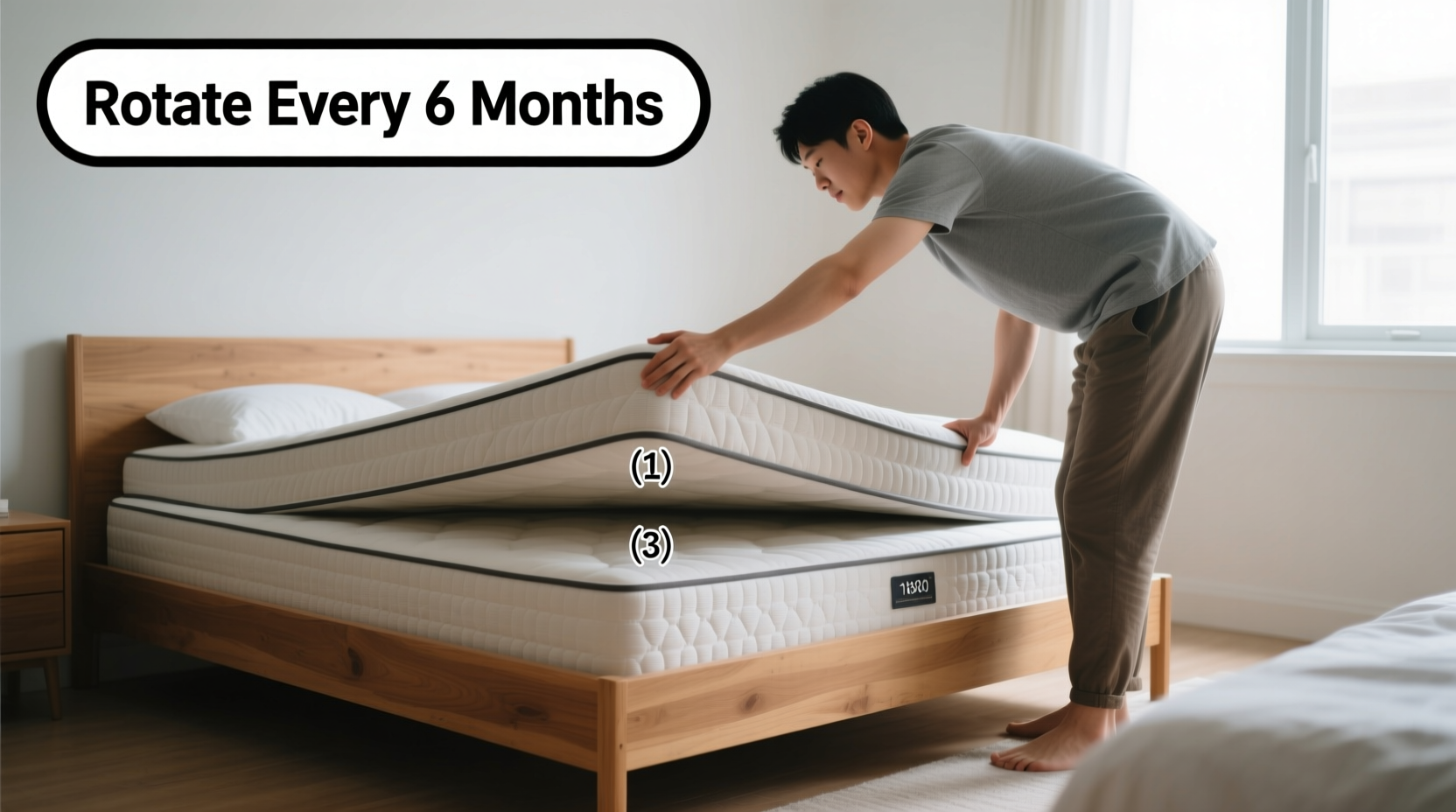 how to rotate mattress manually for even wear without help