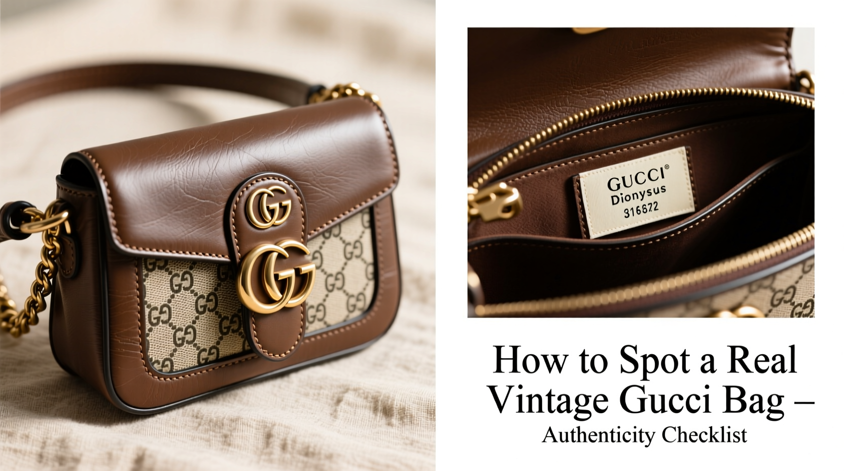 how to tell if your vintage gucci bag is real or a really good dupe