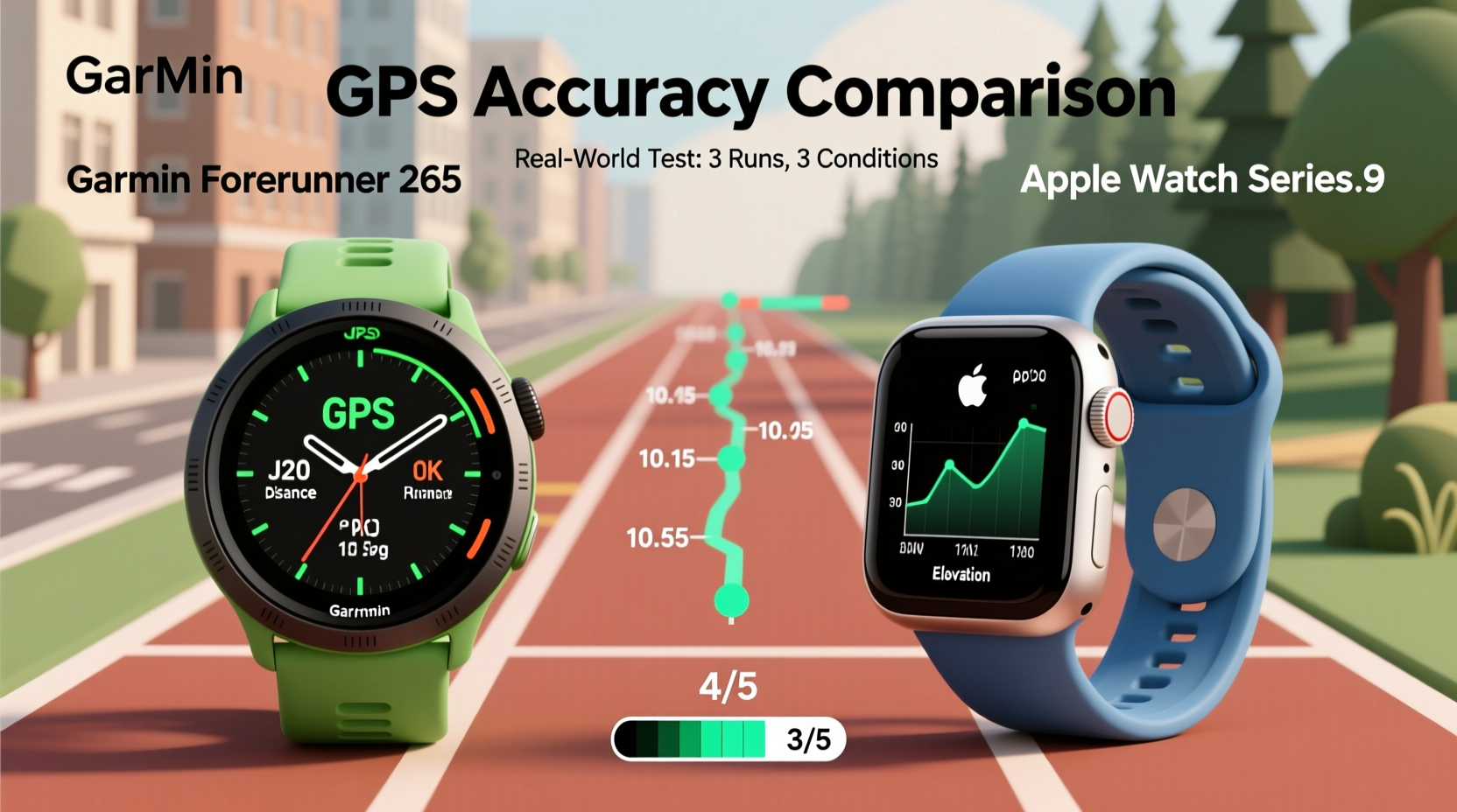 garmin forerunner vs apple watch series 9 for runners is the gps accuracy really different