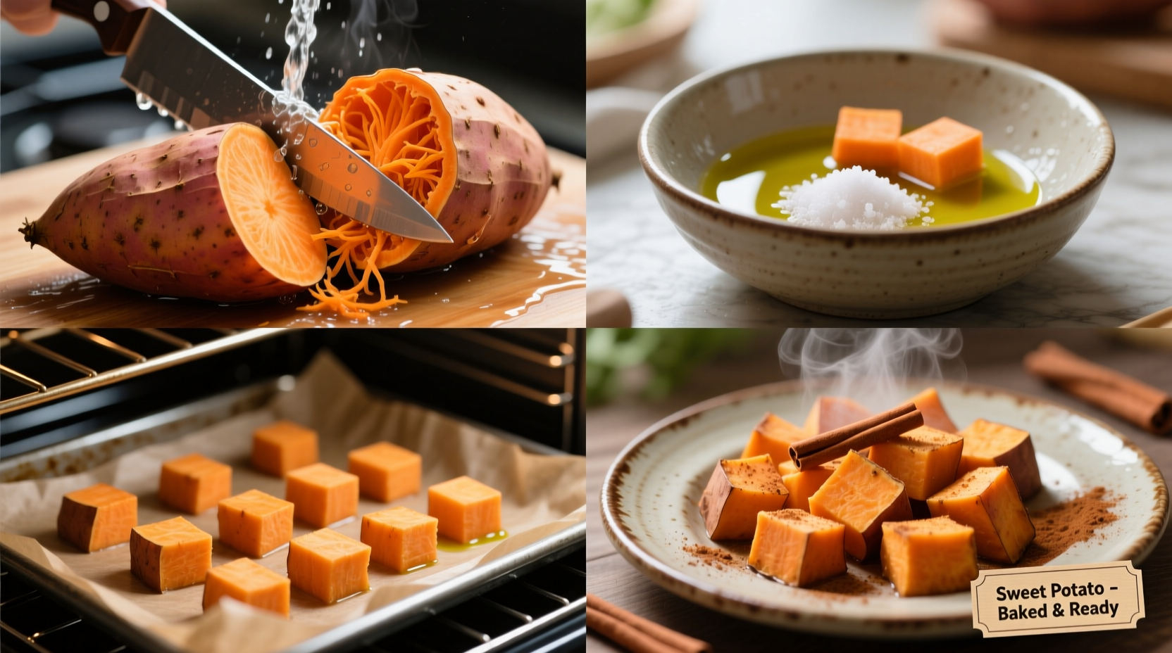 how to prepare and cook a sweet potato