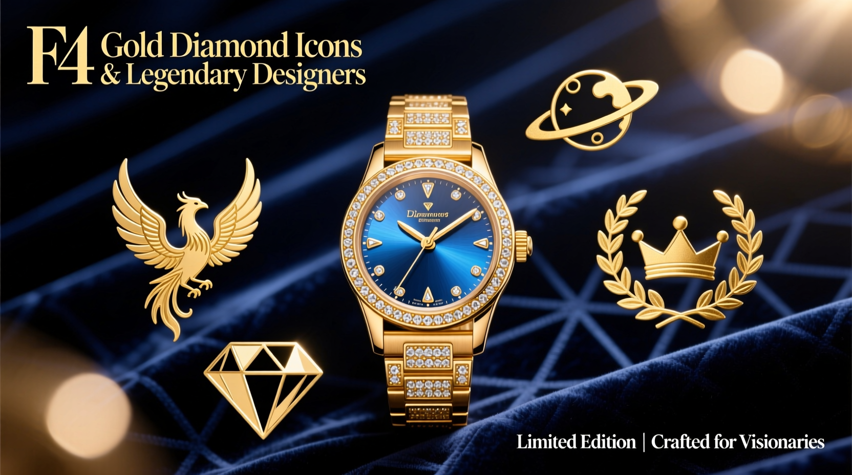 f4 gold diamond icons legendary icons designers watches