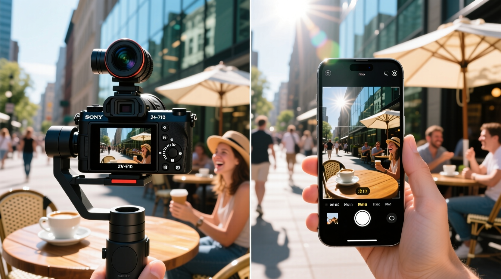 vlogging camera vs smartphone which captures better video in daylight