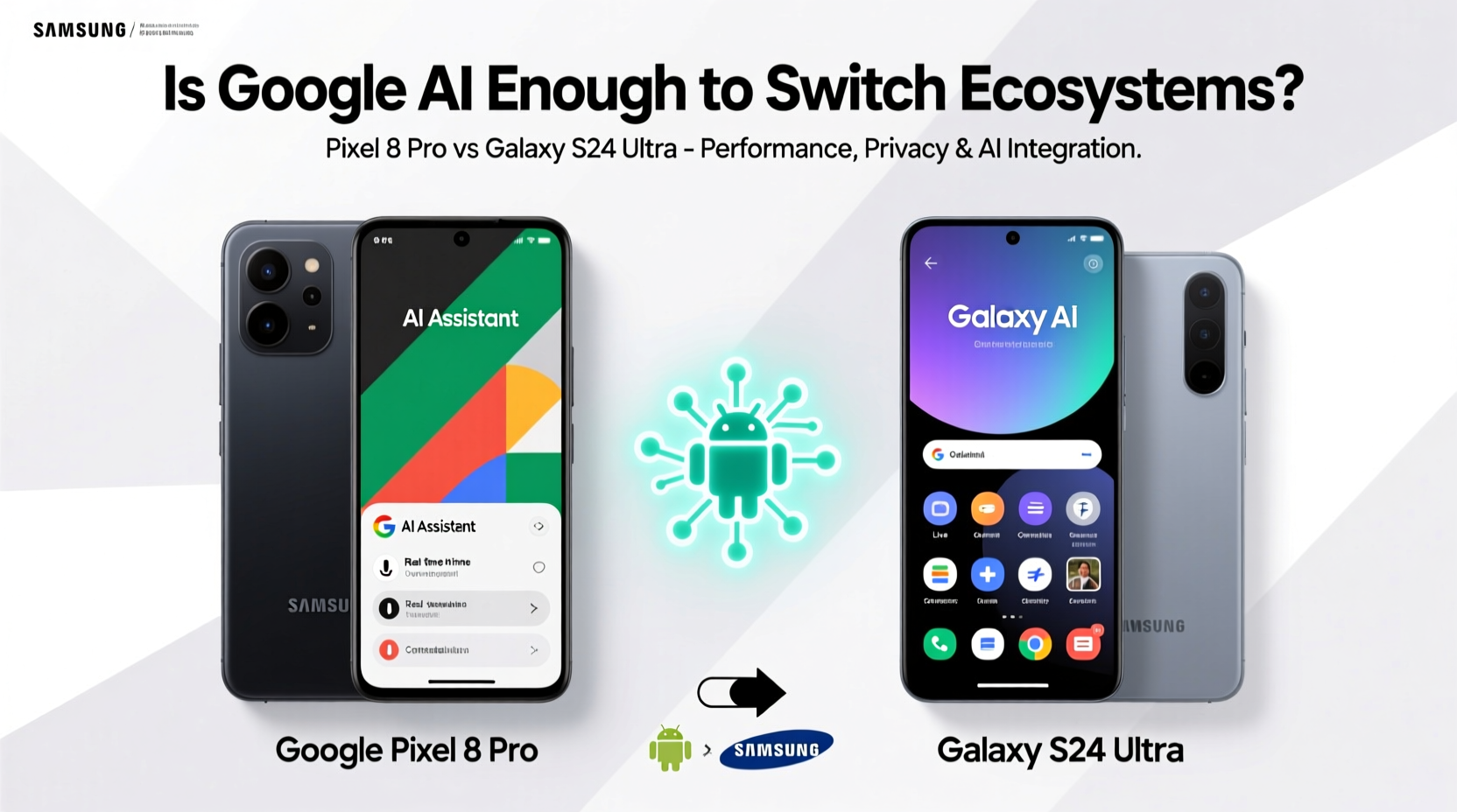 pixel 8 pro vs galaxy s24 ultra is the google ai enough to switch ecosystems