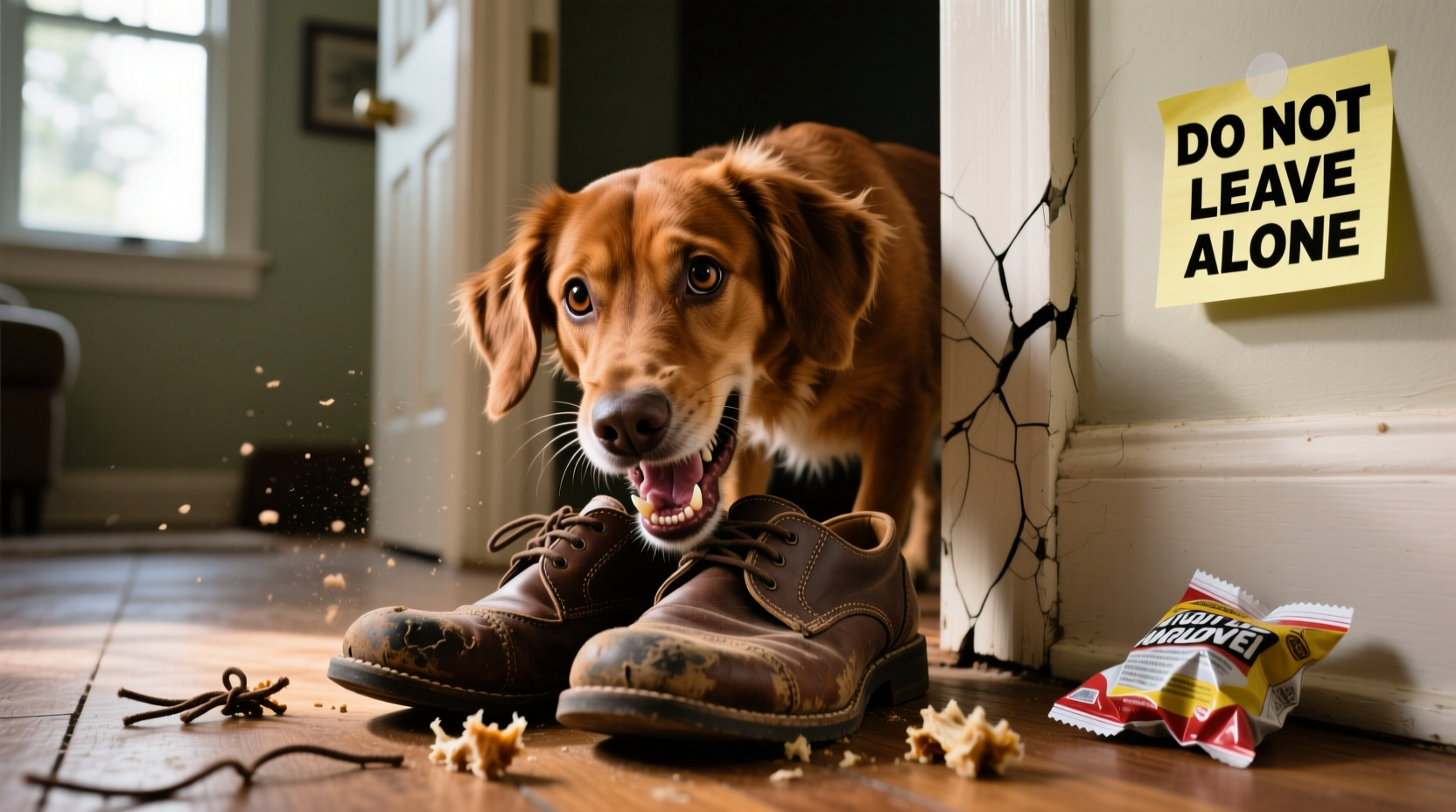 dog chewing shoes when left alone behavioral fixes that work