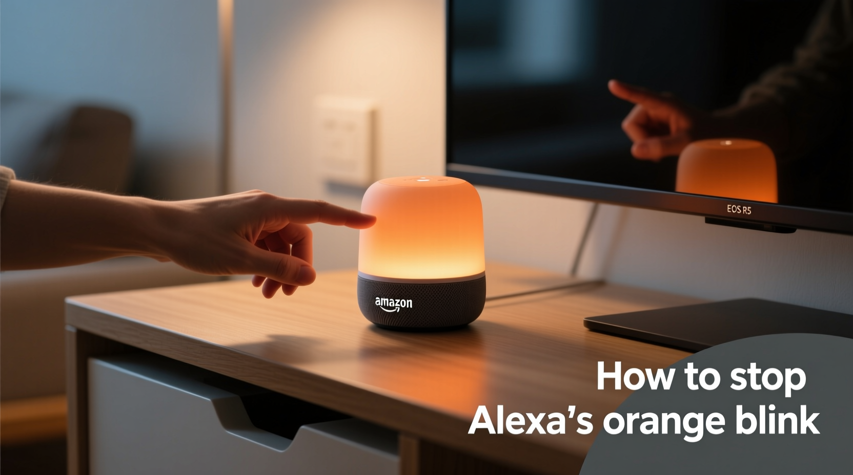 why does my alexa blink orange and how to stop it discreetly