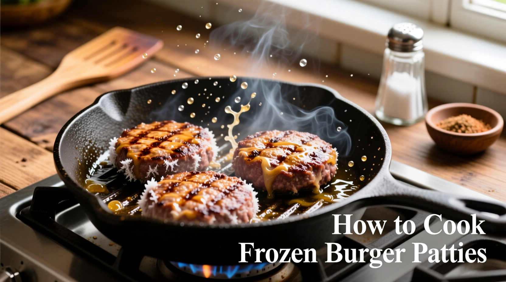 how to cook frozen burger patties