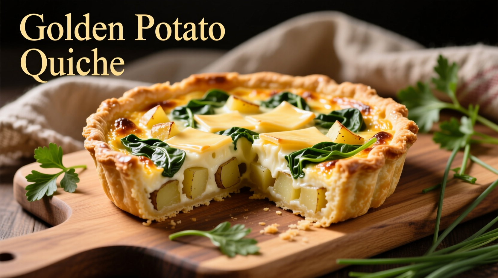 Perfectly baked potato quiche with golden crust