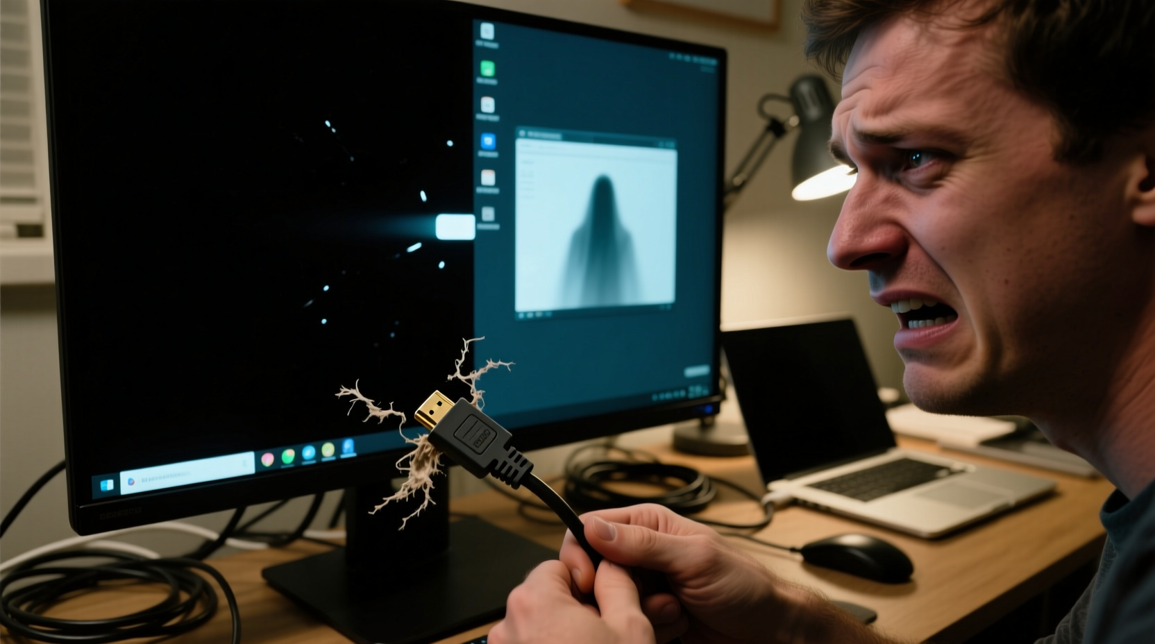 why is my monitor screen flickering black hdmi cable issues