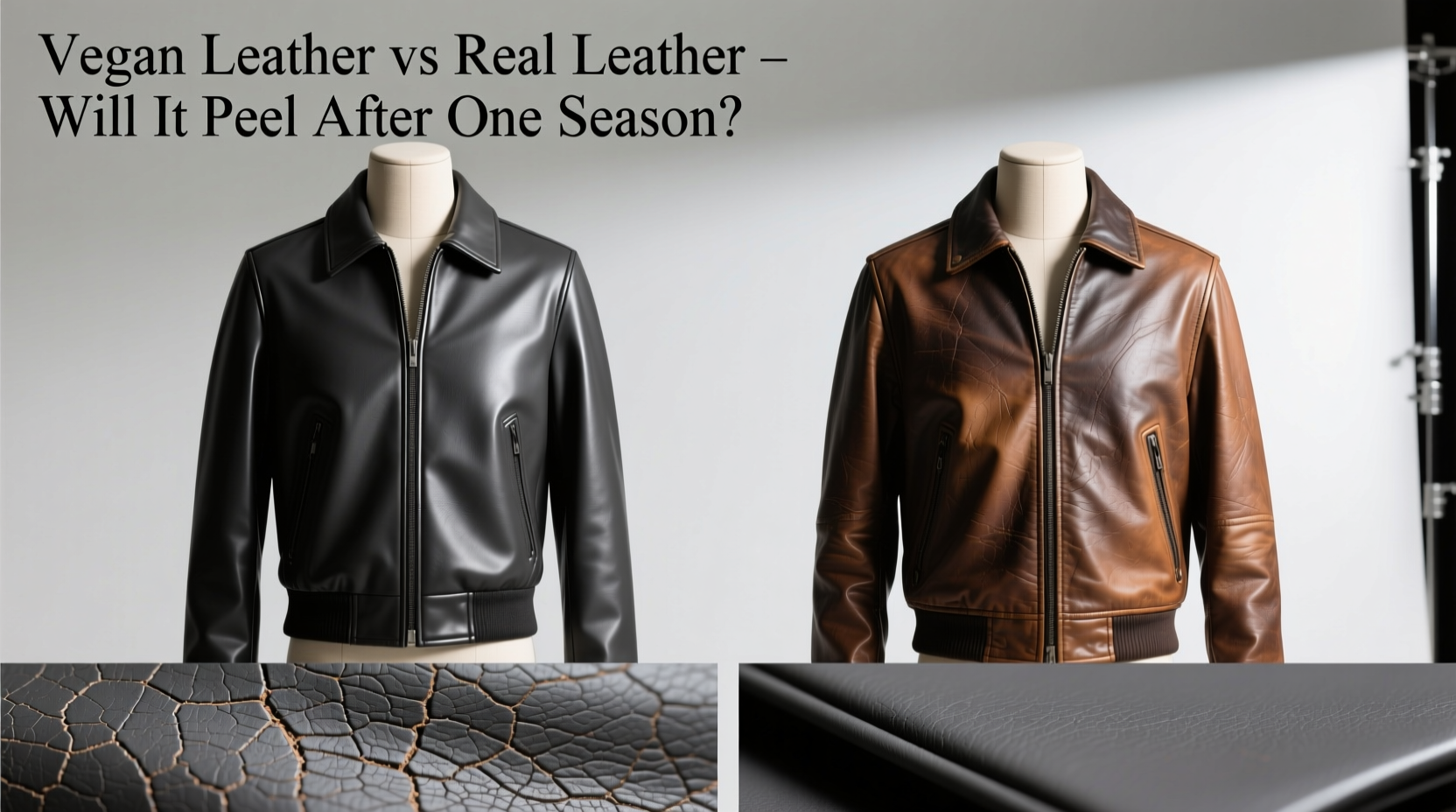 vegan leather vs real leather jacket will it peel after one season