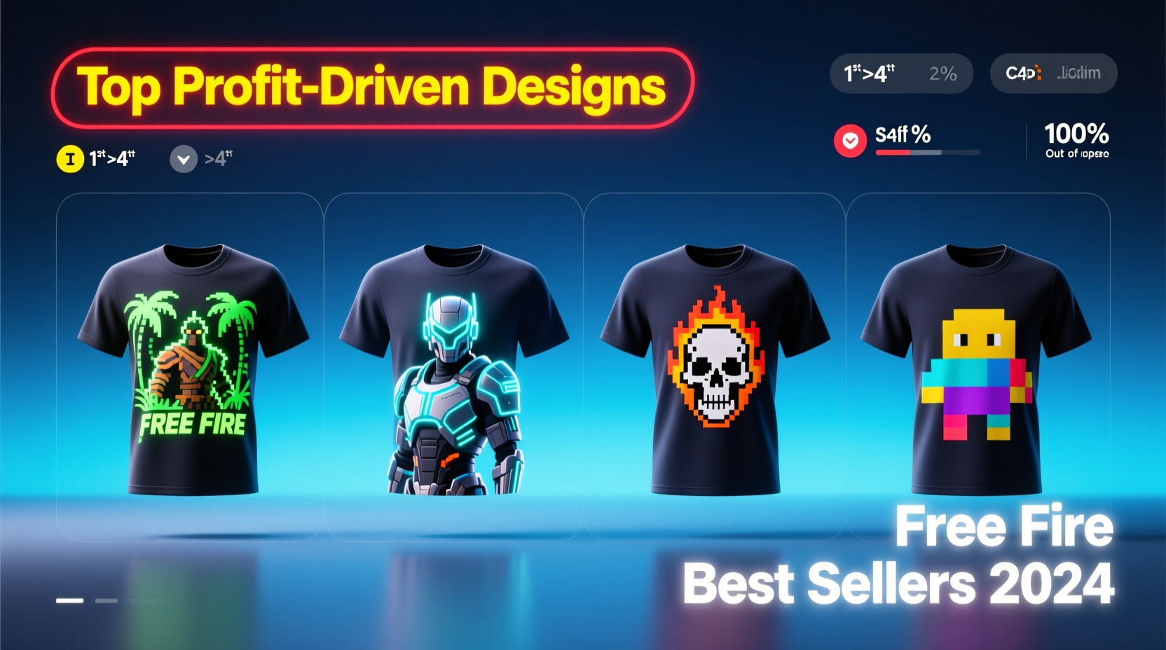 free fire t shirt best sellers