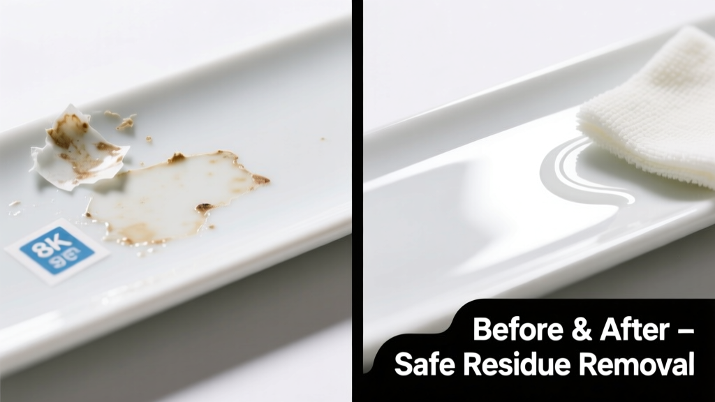 How to Remove Sticker Residue from Porcelain Safely