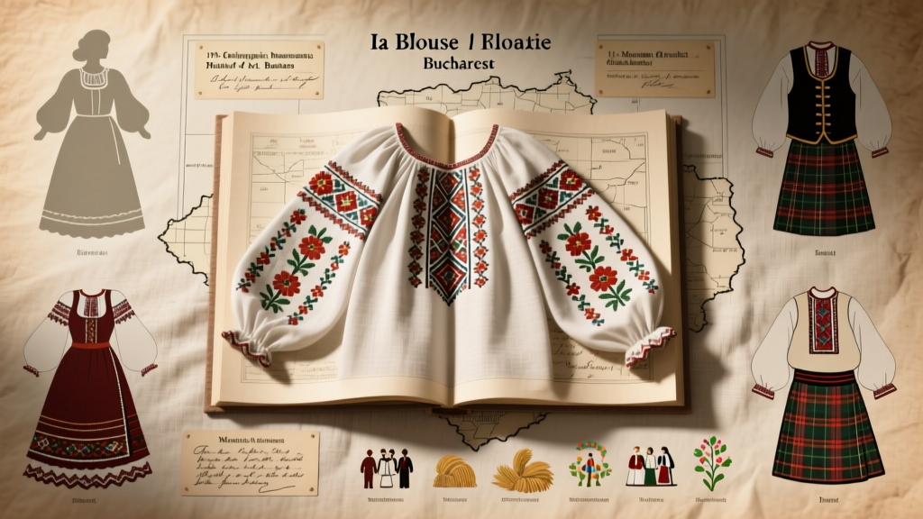 Romanian Ia Blouse Embroidery Stitches And Regional Motif Map
