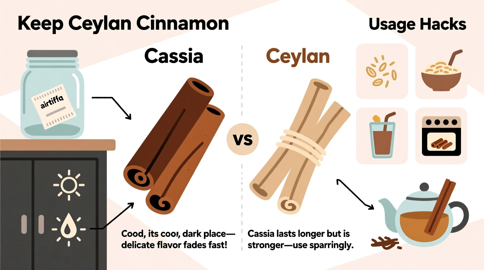 cassia vs ceylon cinnamon storage tips and usage hacks