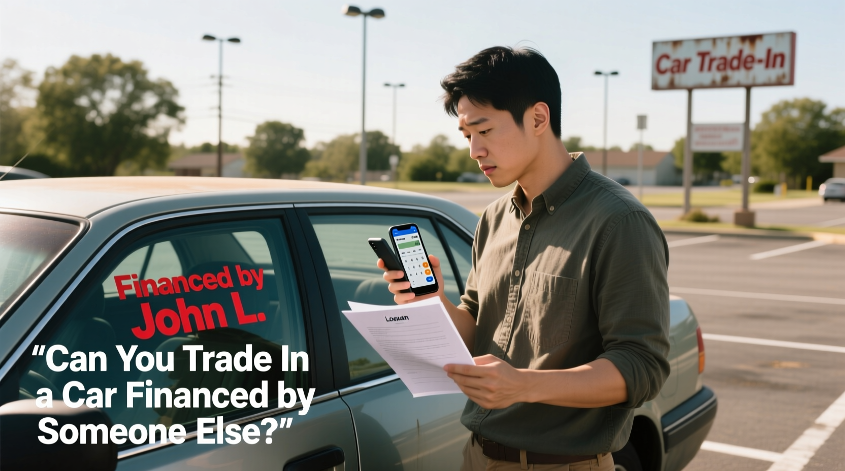 can you trade in a car financed by someone else