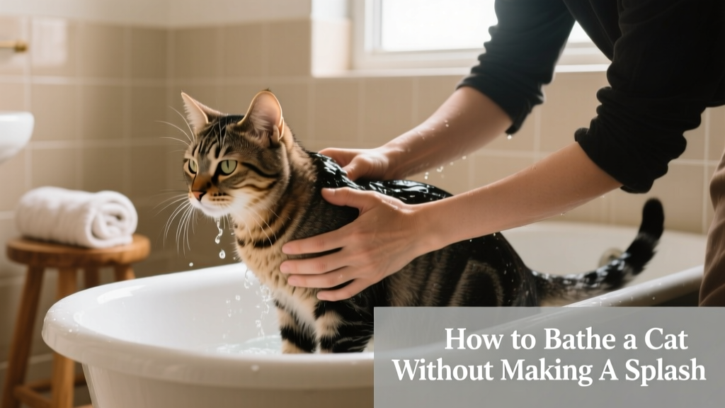 How to bathe a cat without making a splash