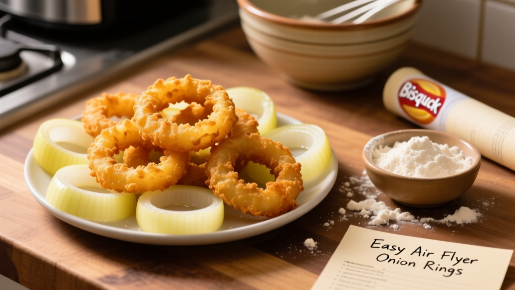 Crispy Bisquick Onion Rings in Air Fryer (Easy!)