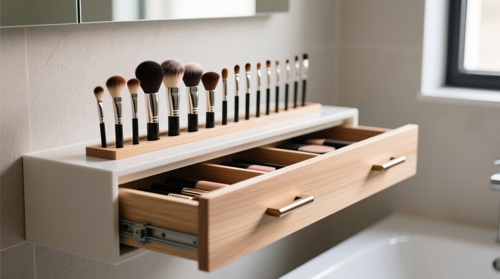 closet organization tips vertical makeup brush storage