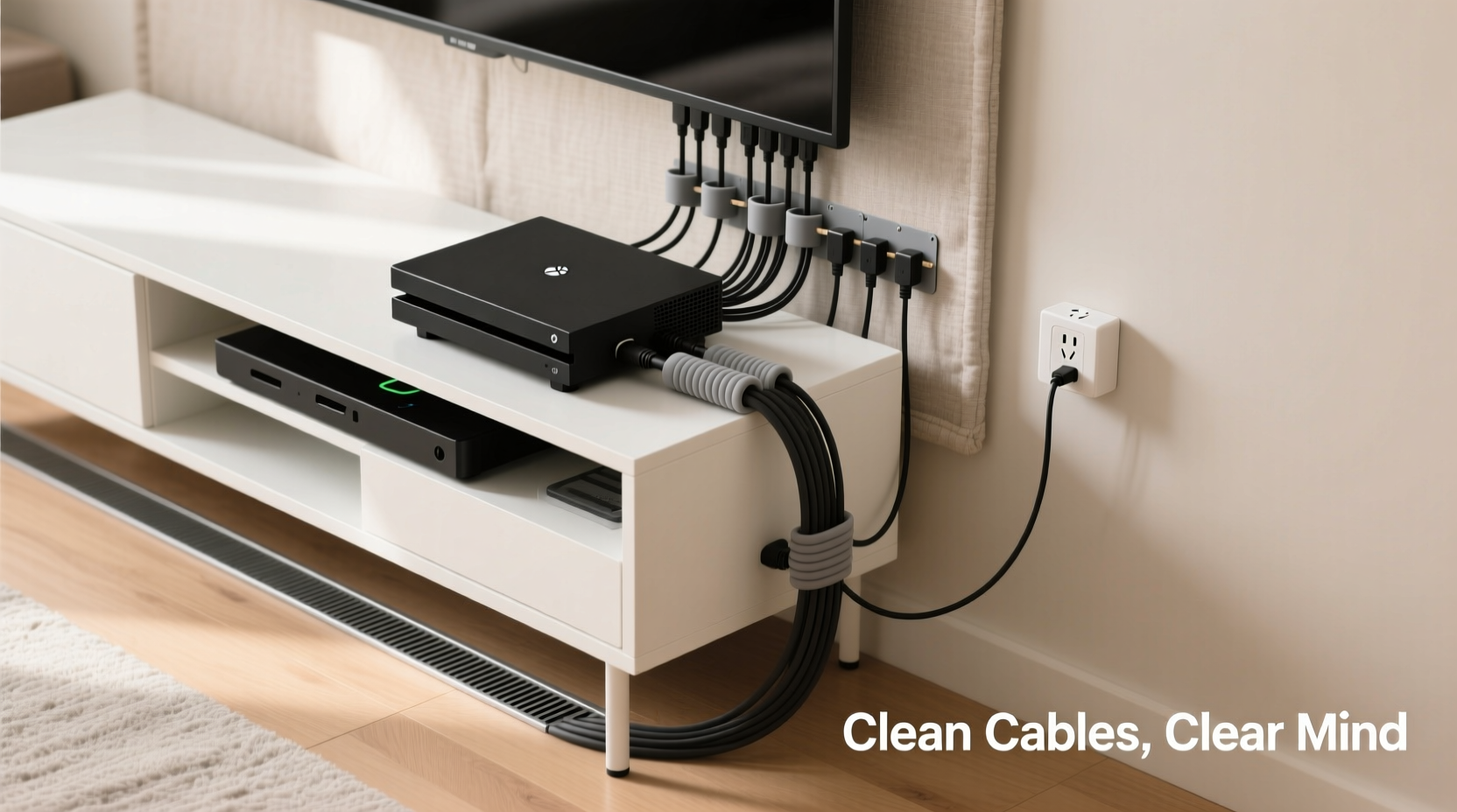 how to hide cables from your gaming console setup cleanly and cheaply